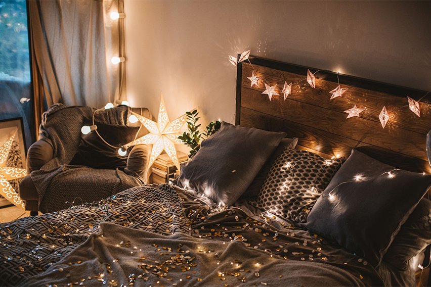 Bedroom string lights ideas for your home